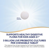Nature's Way Acidophilus Kids Cherry Chewable Probiotic Tablets with a cherry