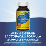 Nature's Way Acidophilus Probiotic Capsules on a wooden table