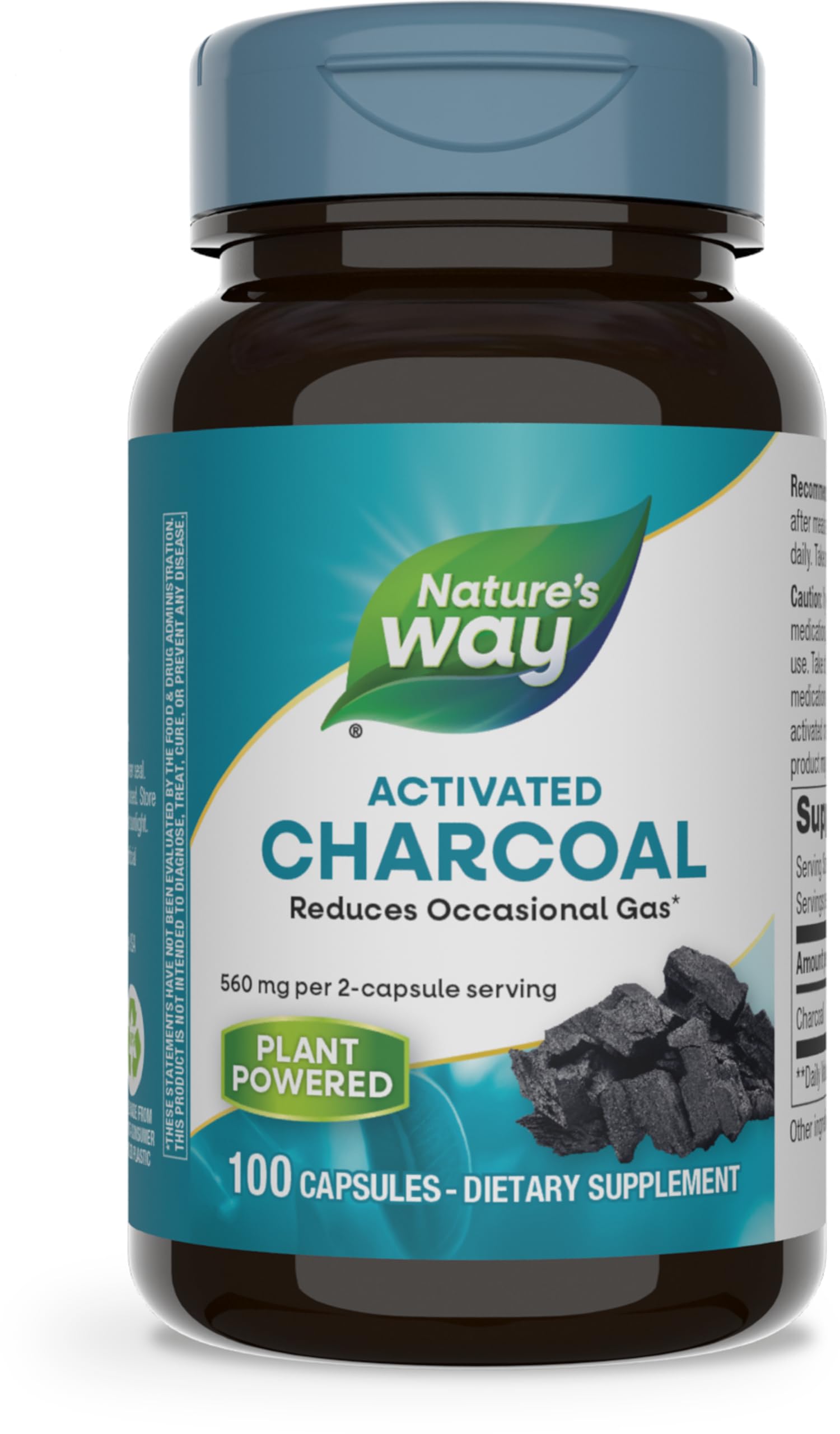 Nature's Way Activated Charcoal Capsules in a lifestyle setting