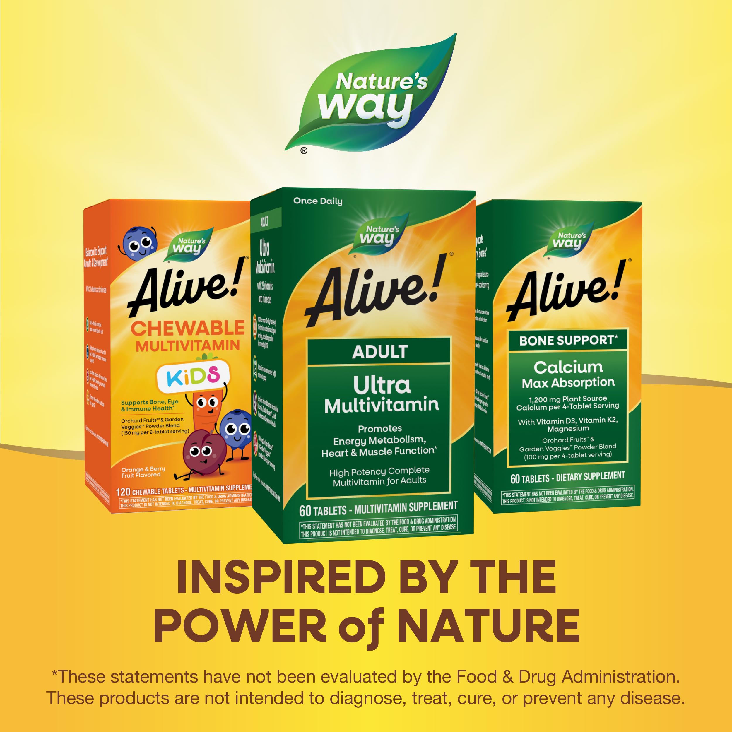Nature's Way Alive! Adult Ultra Multivitamin in a hand