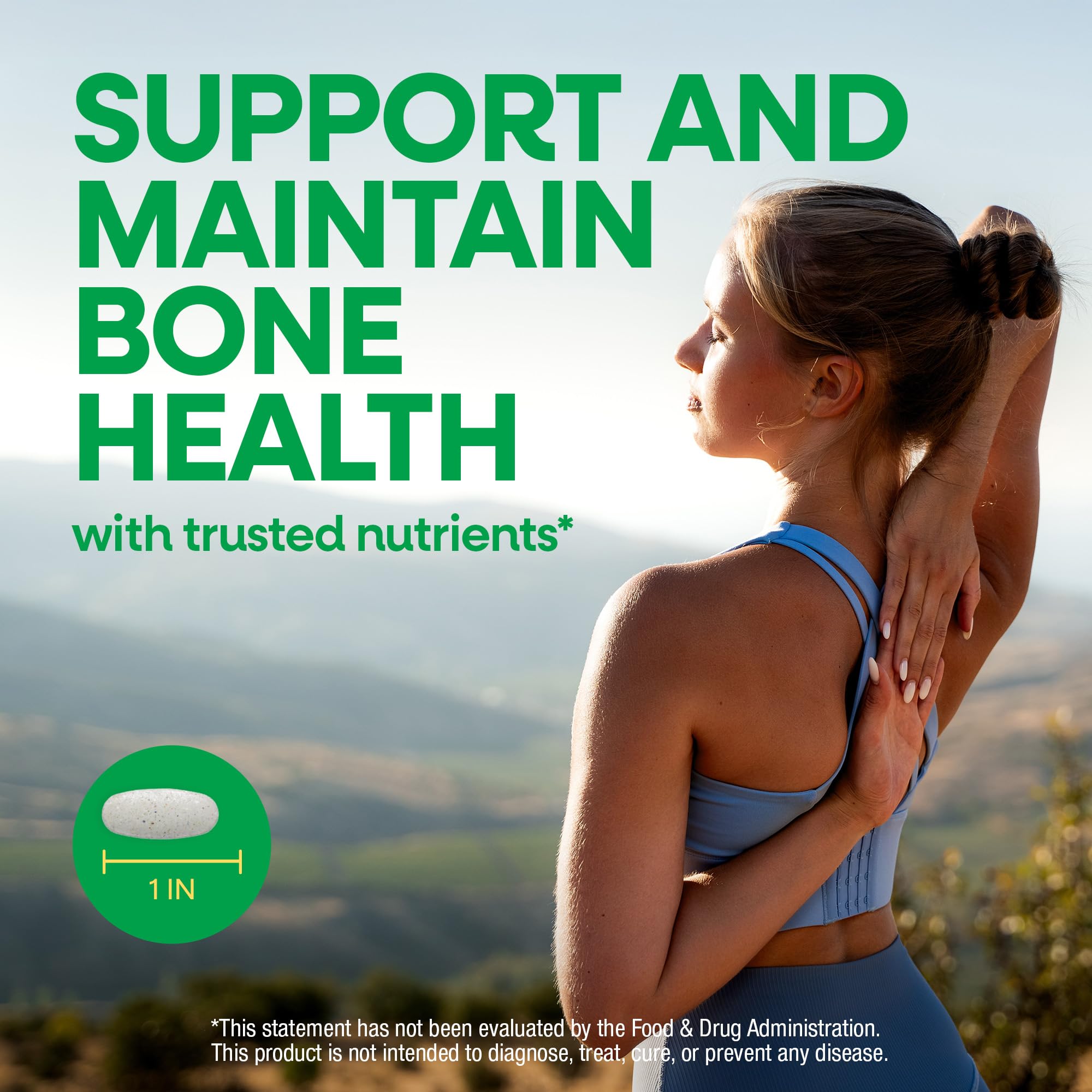 Nature's Way Alive! Calcium Bone Support 1200mg side view