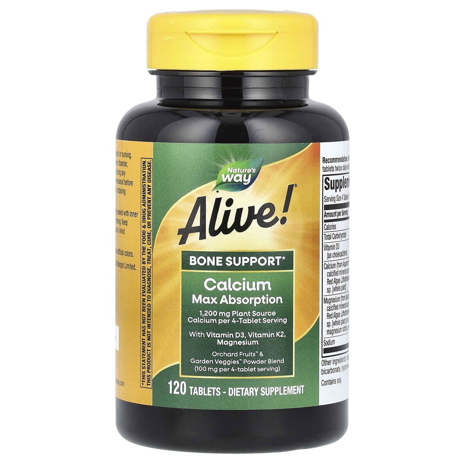 Nature's Way Alive! Calcium Bone Support 1200mg tablet close-up