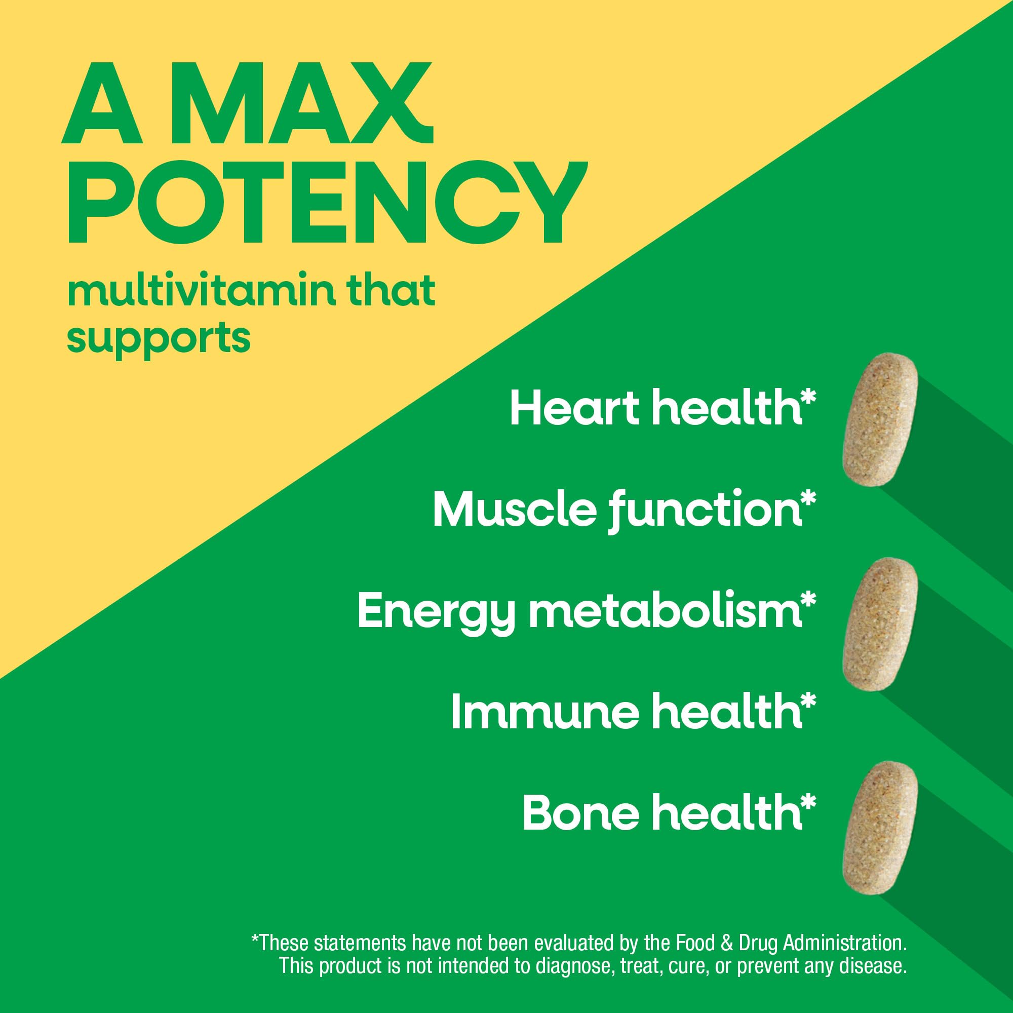 Nature's Way Alive! Max3 Daily Multivitamin back view with ingredient list