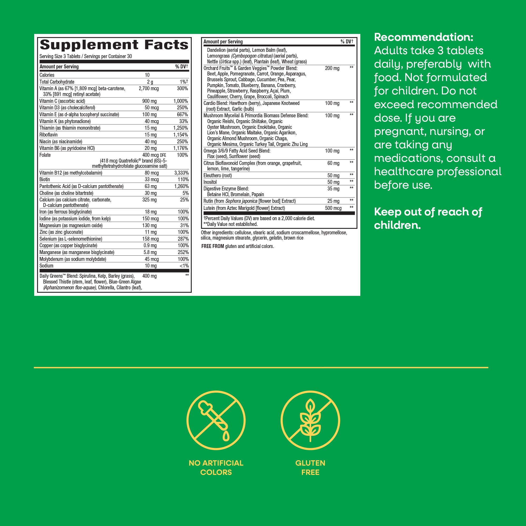 Nature's Way Alive! Max3 Daily Multivitamin packaging with measuring spoon