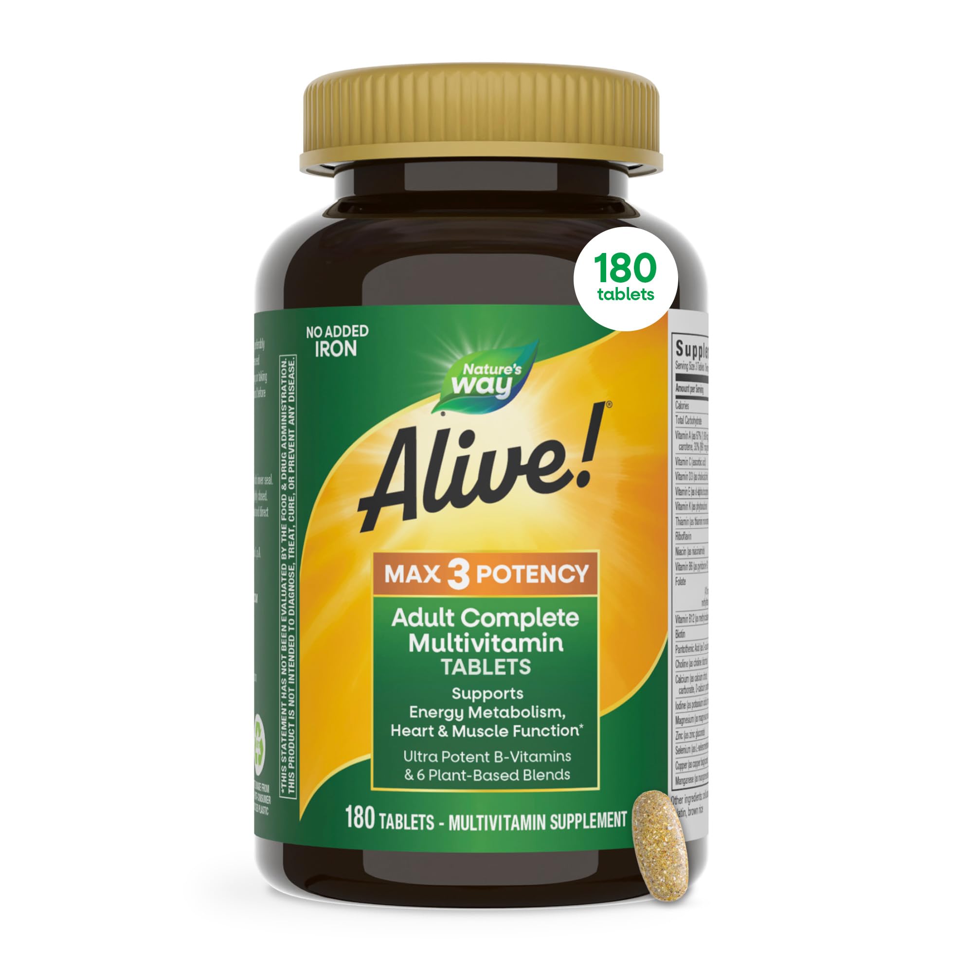Nature's Way Alive! Max3 Potency Multivitamin front view