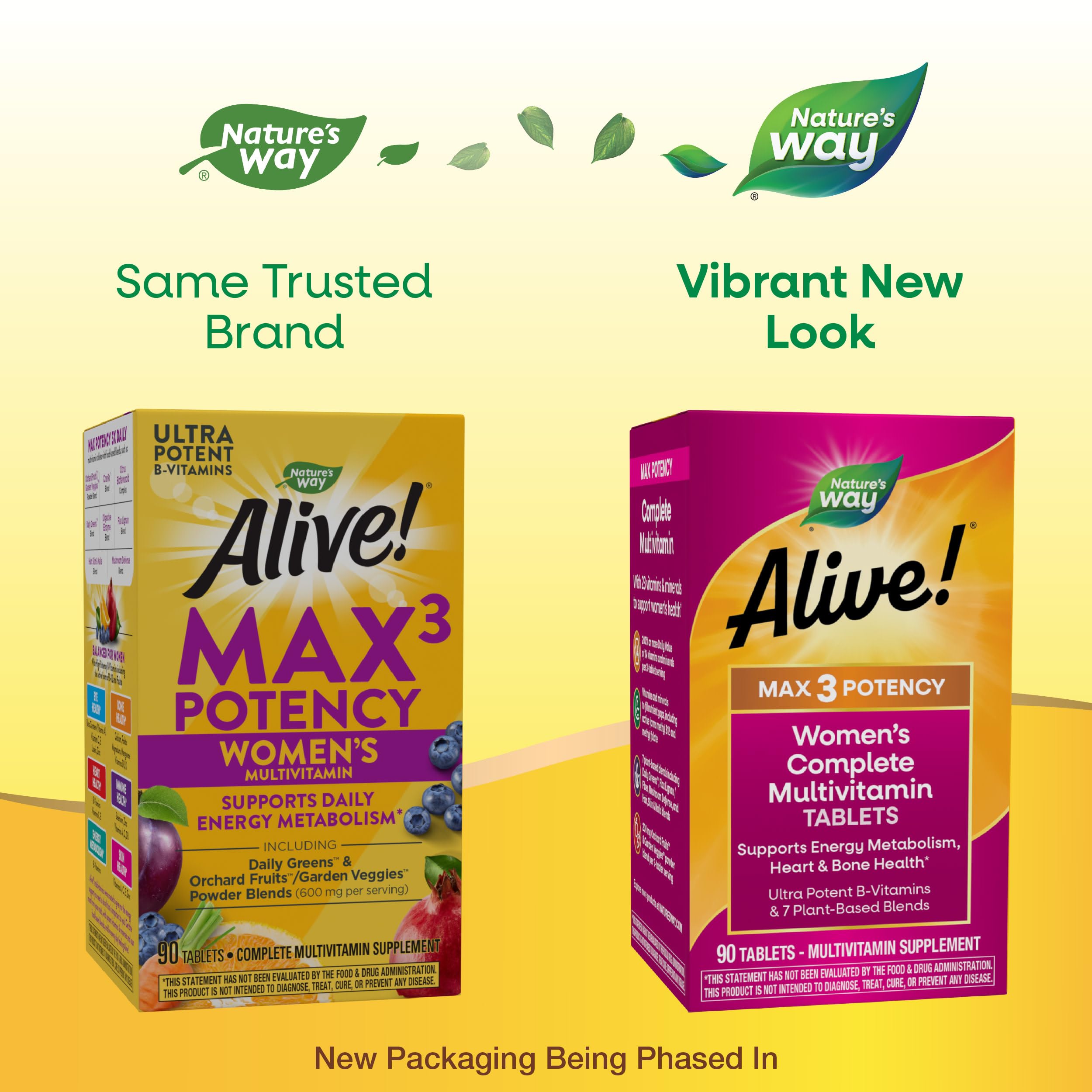 Nature's Way Alive! Max3 Potency Women's Complete Multivitamin side view