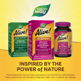 Nature's Way Alive! Max3 Potency Women's Complete Multivitamin with a glass of water