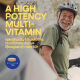 Nature's Way Alive! Men’s 50+ Ultra Multivitamin side view showing tablet size