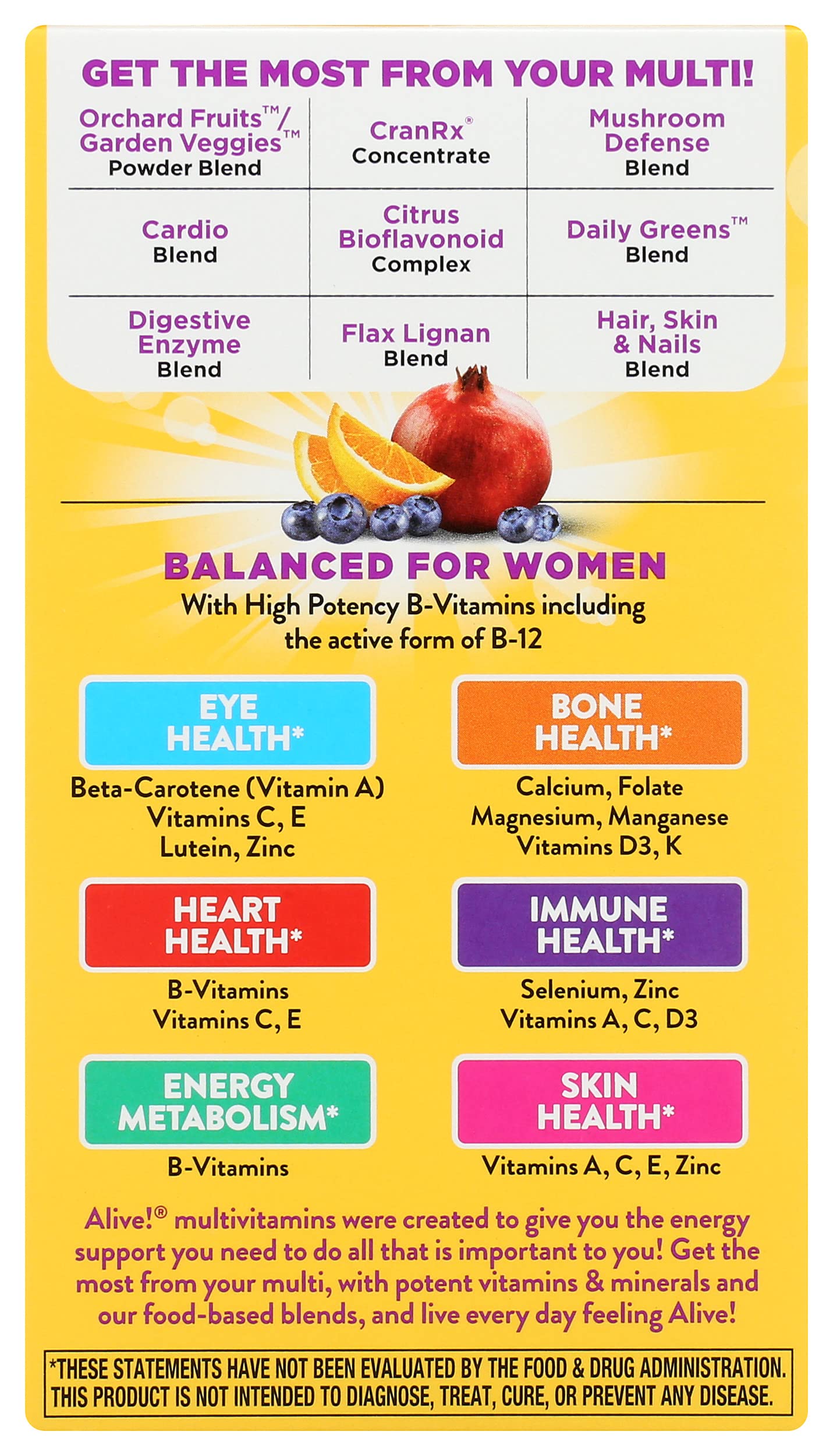 Nature's Way Alive Once Daily Women's Multivitamin side view