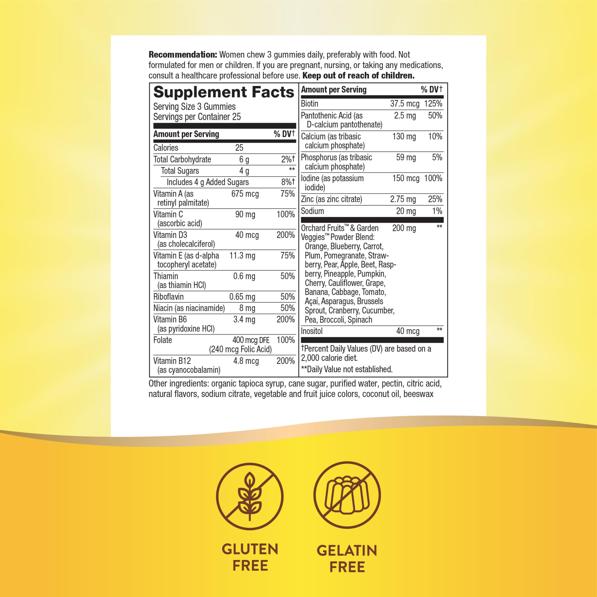 Nature's Way Alive! Premium Women's Gummy Multivitamins close-up of gummies