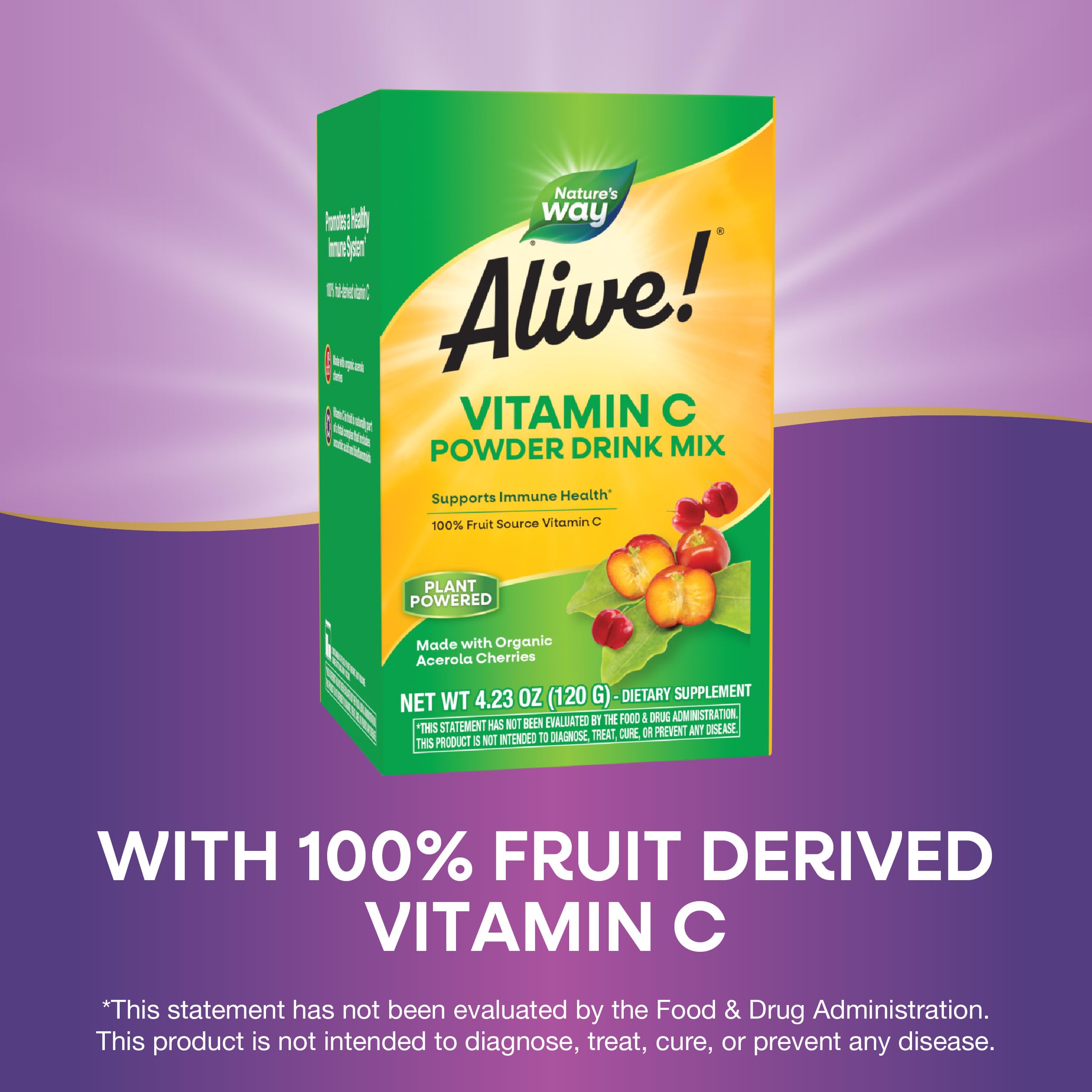 Nature's Way Alive! Vitamin C Powder Drink Mix mixed in water