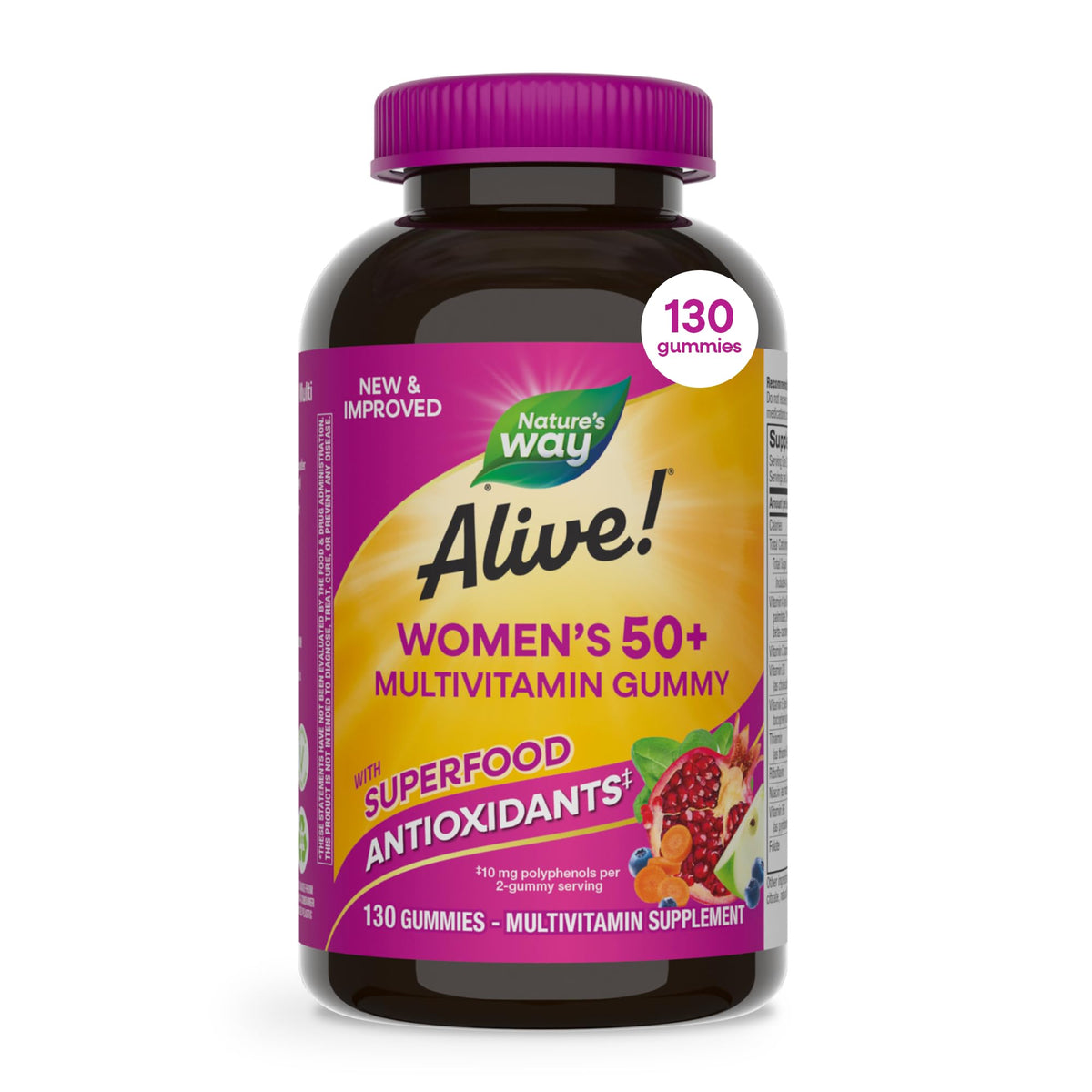Nature's Way Alive! Women's 50+ Daily Gummy Multivitamin front view