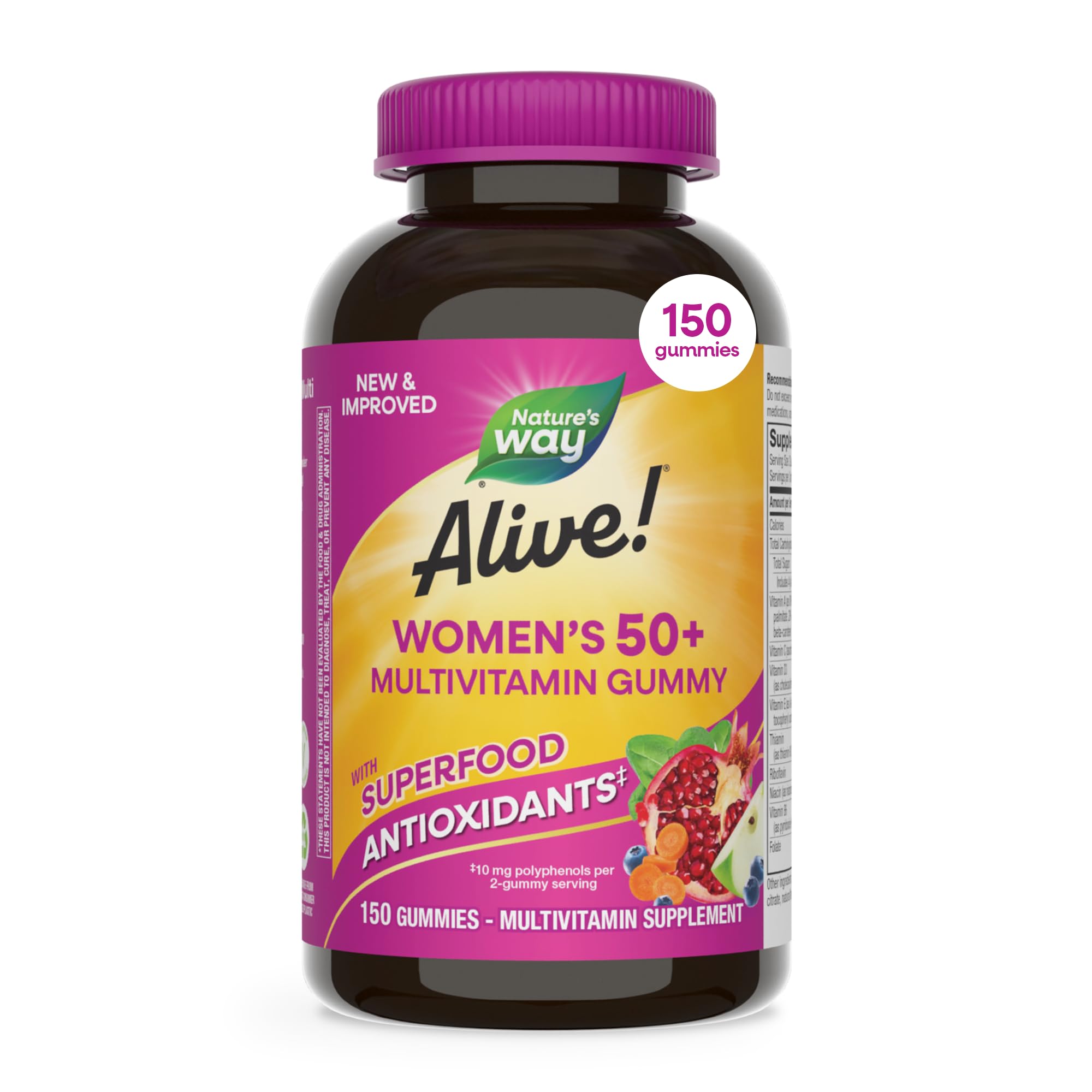 Nature's Way Alive! Women's 50+ Daily Gummy Multivitamin front view