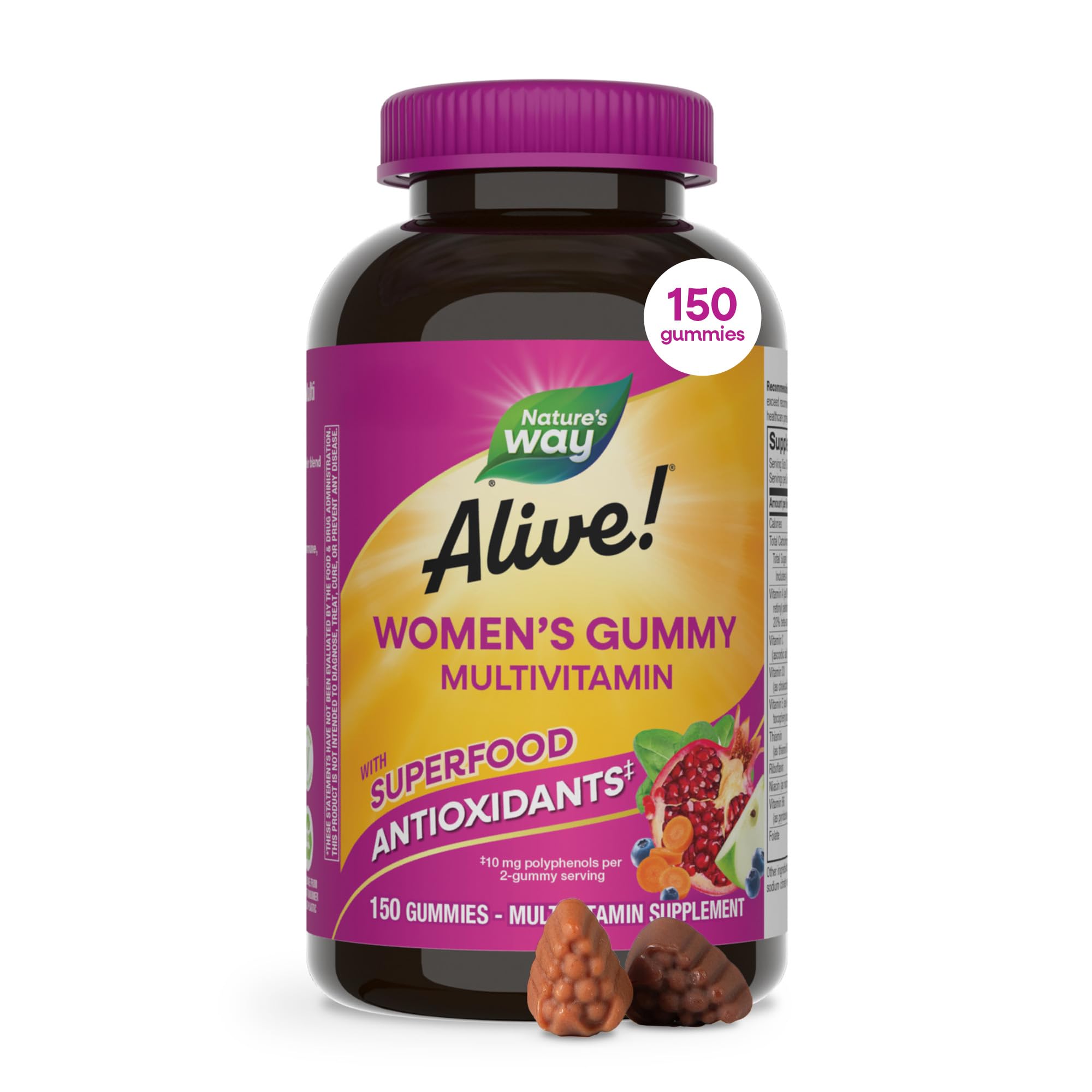 Nature's Way Alive! Women's Daily Gummy Multivitamin 60 Gummies front view