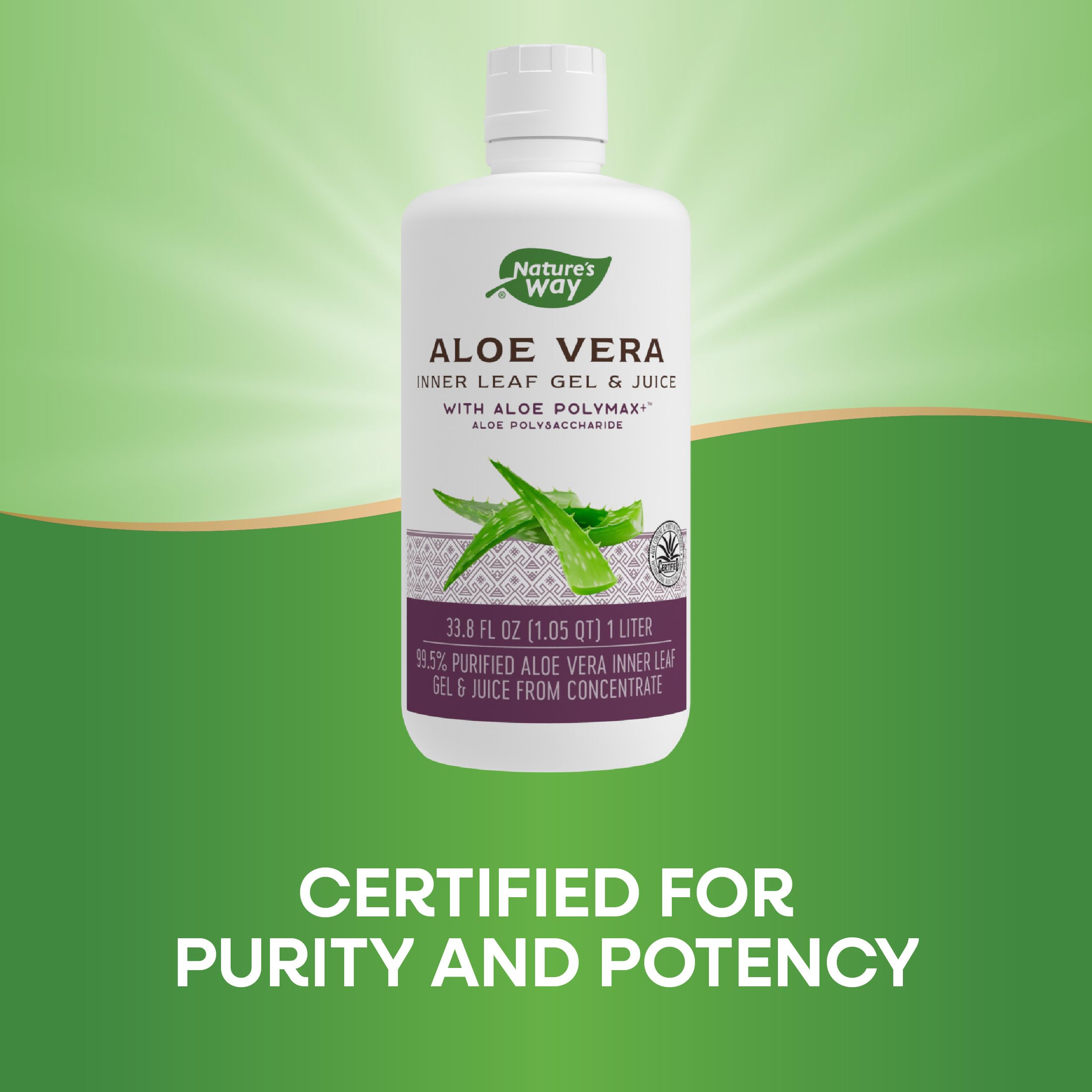 Nature's Way Aloe Vera Gel & Juice bottle side view