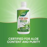 Nature's Way Aloe Vera Leaf Juice being poured into a glass
