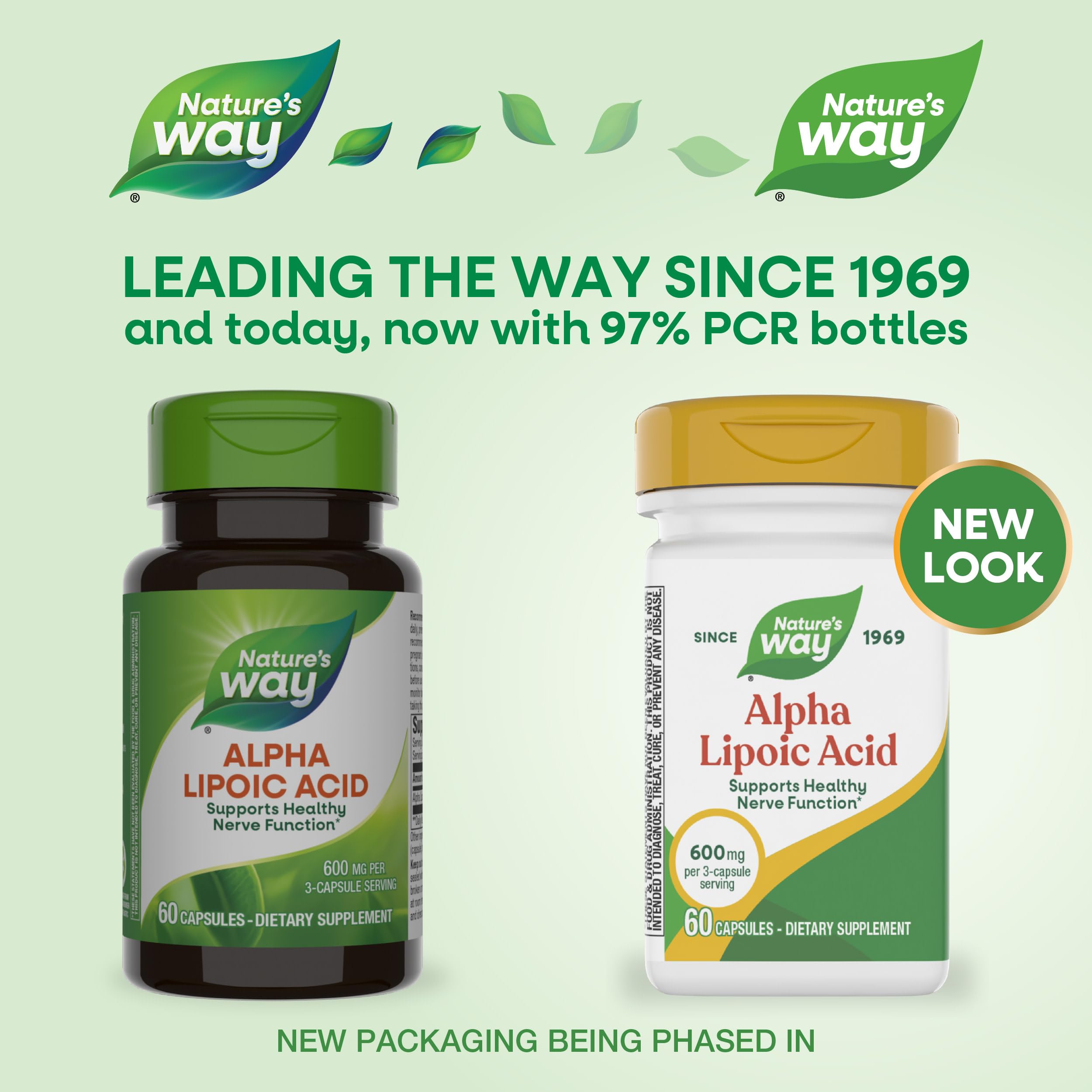 Nature's Way Alpha Lipoic Acid 600mg 90 Capsules side view