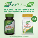 Nature's Way Alpha Lipoic Acid 600mg 90 Capsules side view