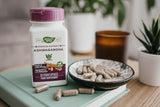 Nature's Way Ashwagandha 60 Vcaps displayed with other supplements