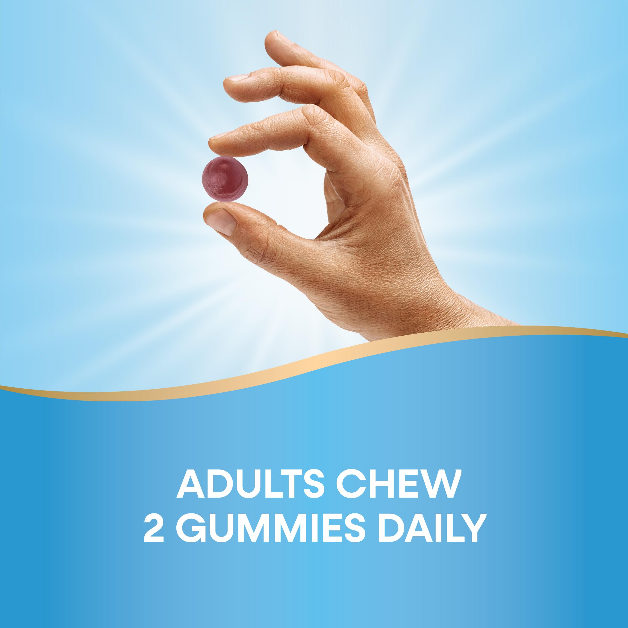 Nature's Way Ashwagandha Gummies back view with nutrition facts
