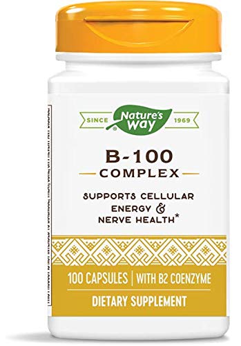 Nature's Way B-100 Complex 132g front view with capsule details