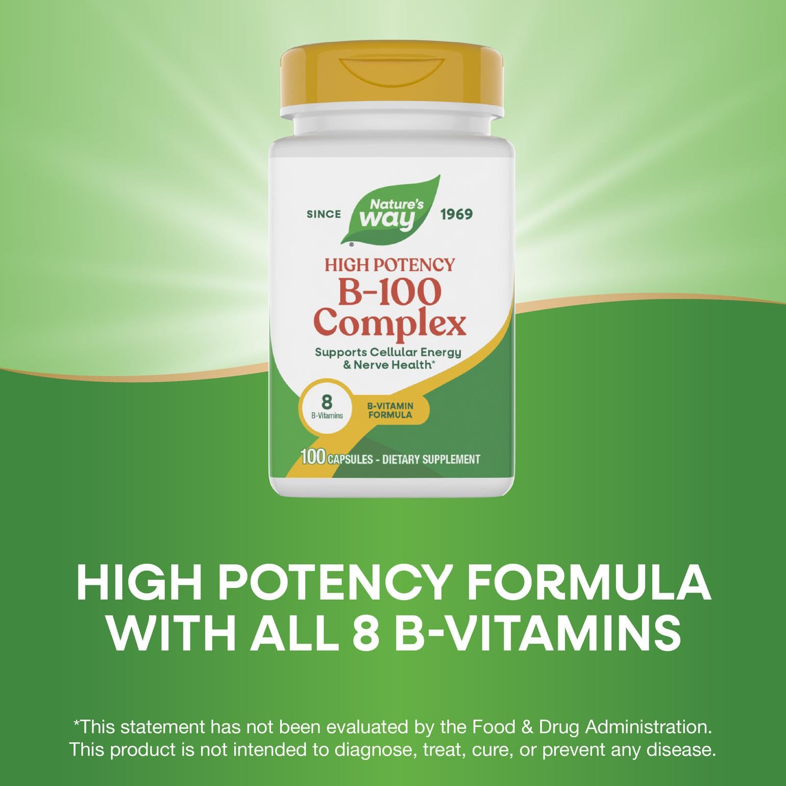 Nature's Way B-Complex Capsules in eco-friendly packaging