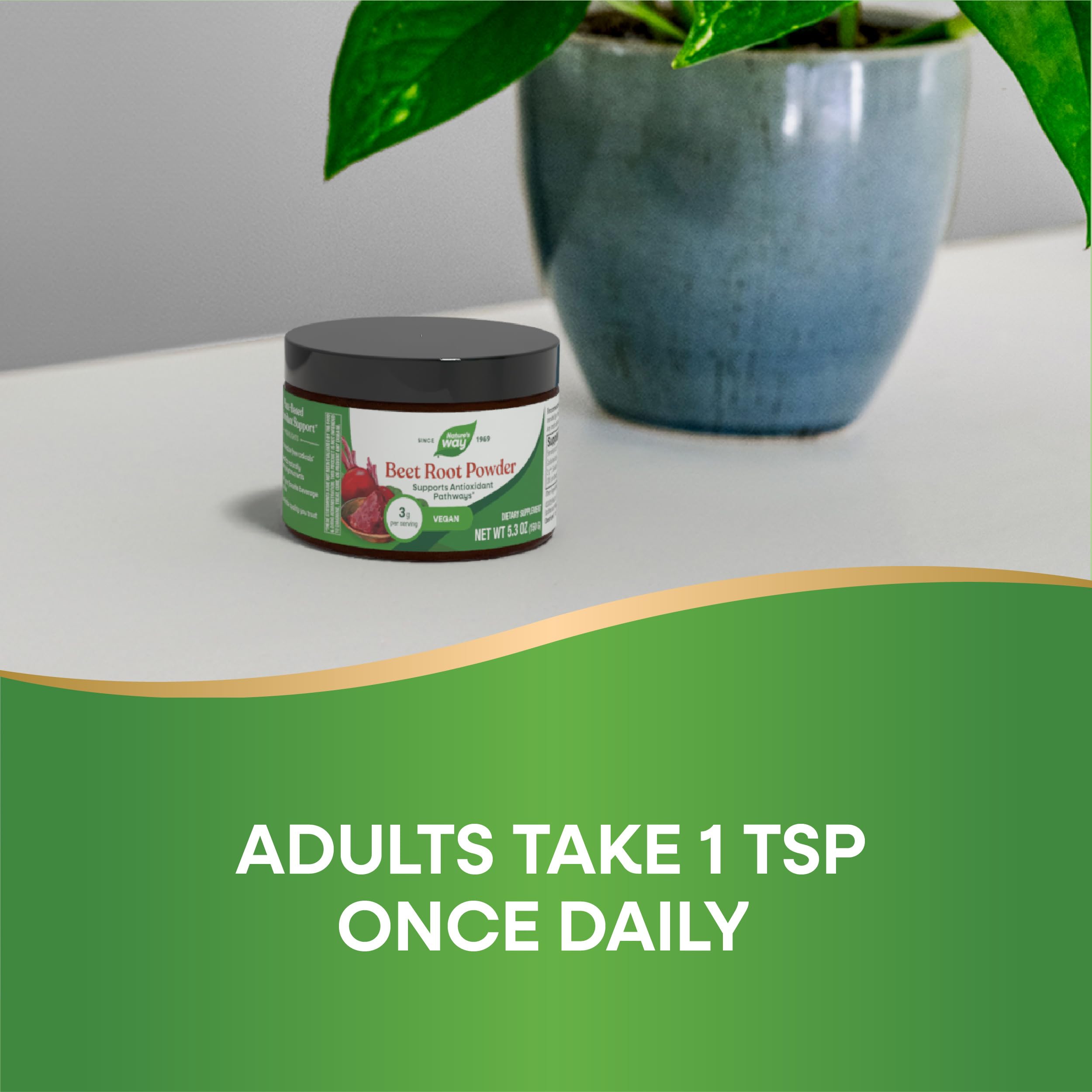 Nature's Way Beet Root Powder 209g with measuring spoon