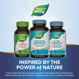 Nature's Way Calcium & Magnesium Mineral Complex bottle on table