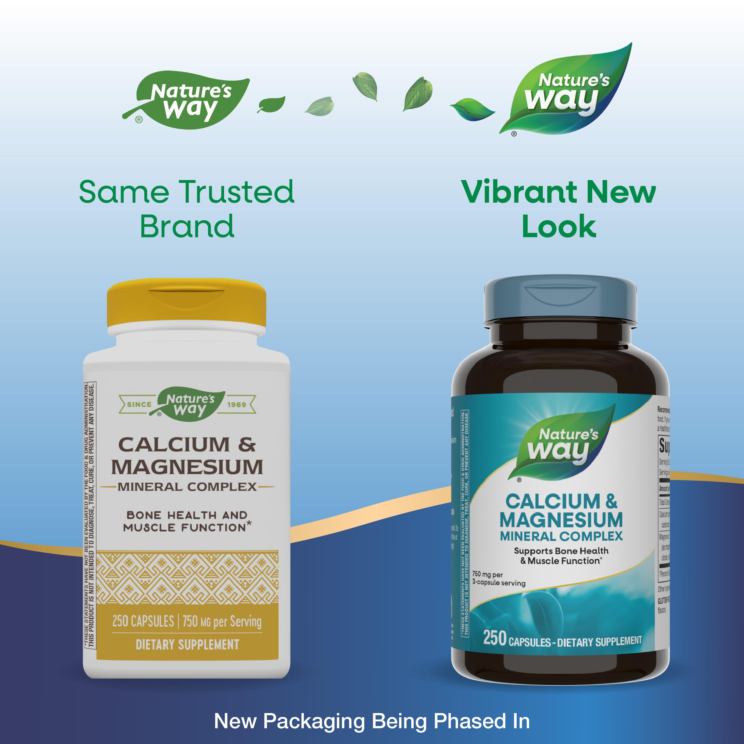 Nature's Way Calcium & Magnesium Mineral Complex packaging side view