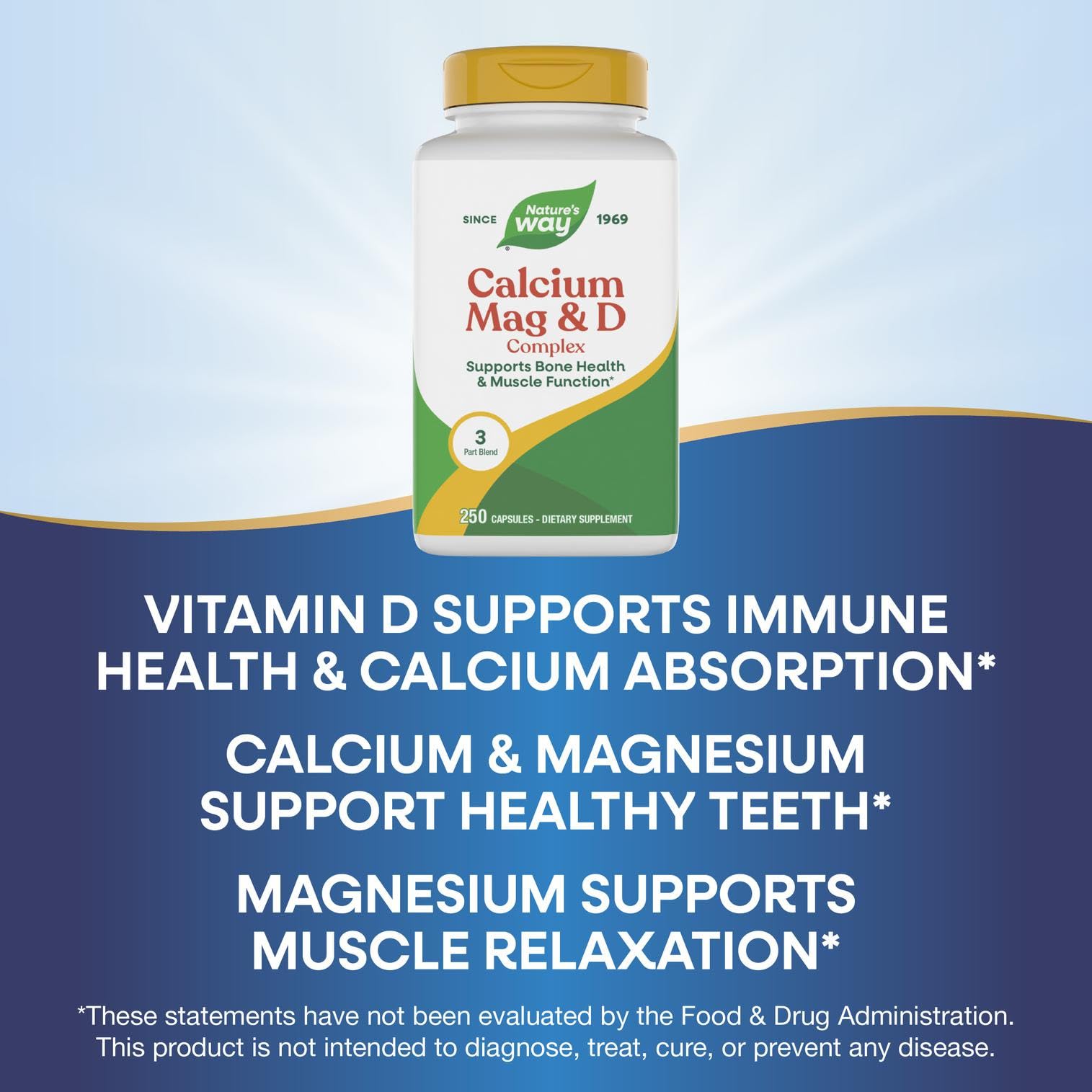 Nature's Way Calcium, Magnesium & Vitamin D Complex 298g ingredients list