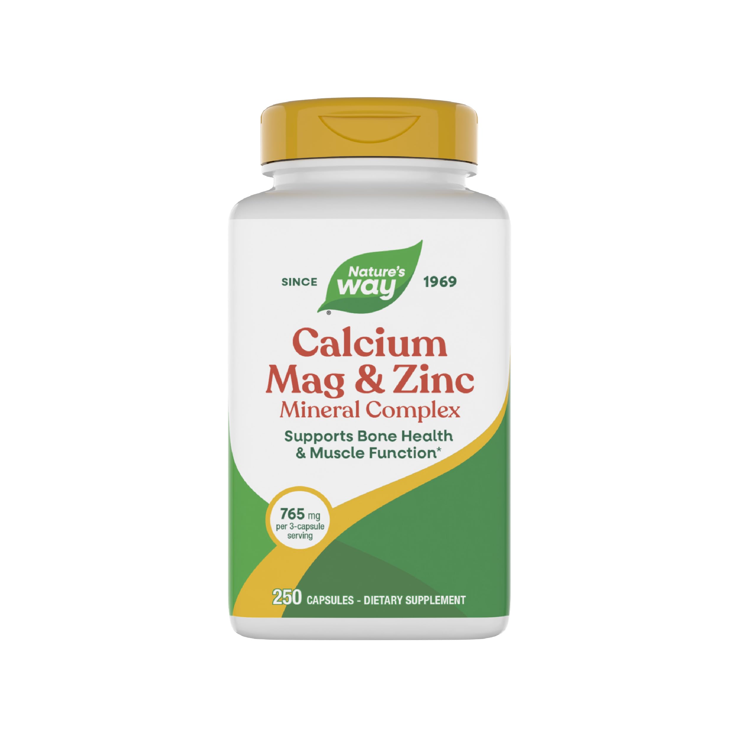 Nature's Way Calcium Magnesium Zinc Supplement bottle front view
