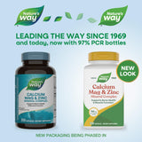 Nature's Way Calcium Magnesium Zinc Supplement bottle side view