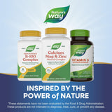 Nature's Way Calcium Magnesium Zinc Supplement capsule in hand