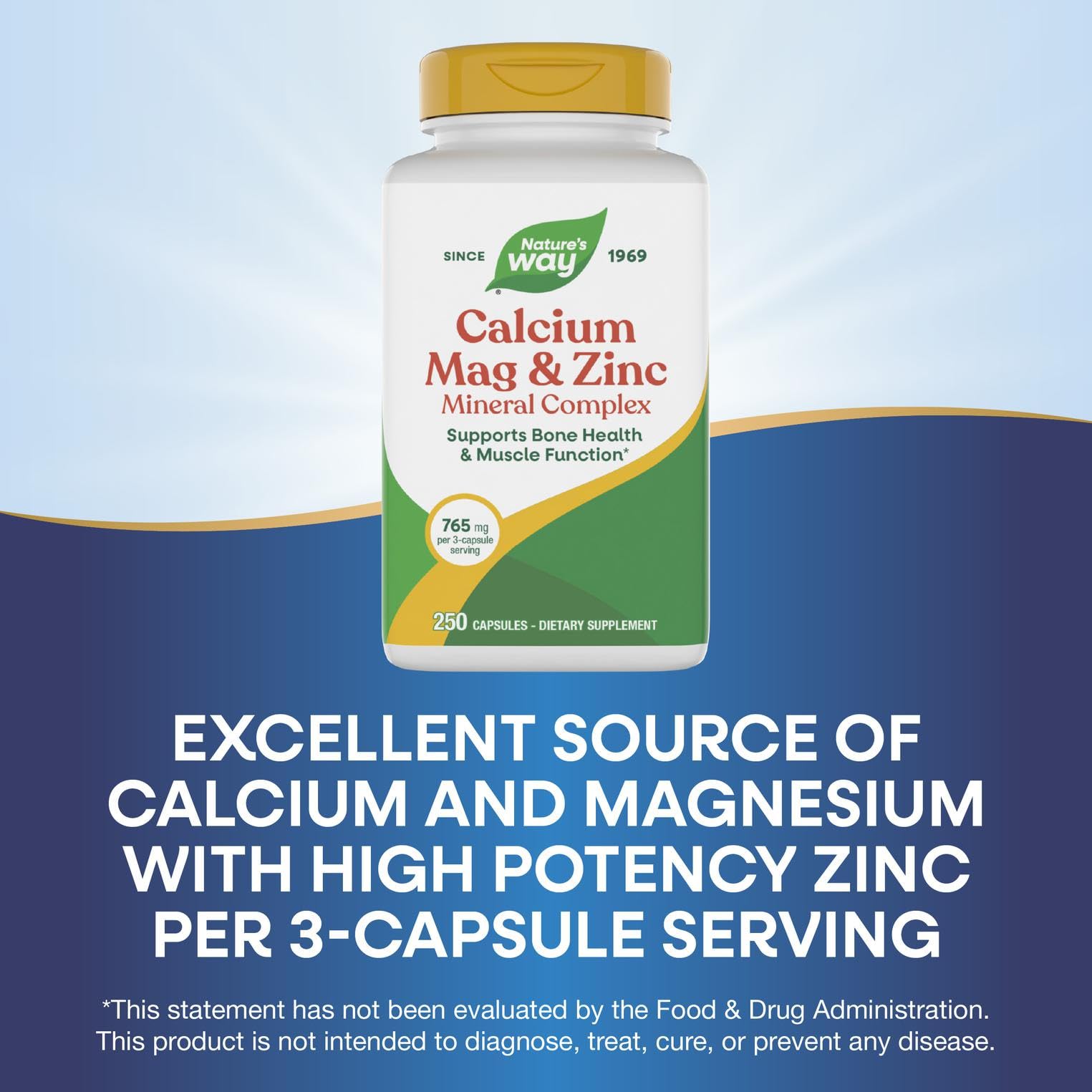 Nature's Way Calcium Magnesium Zinc Supplement ingredients list