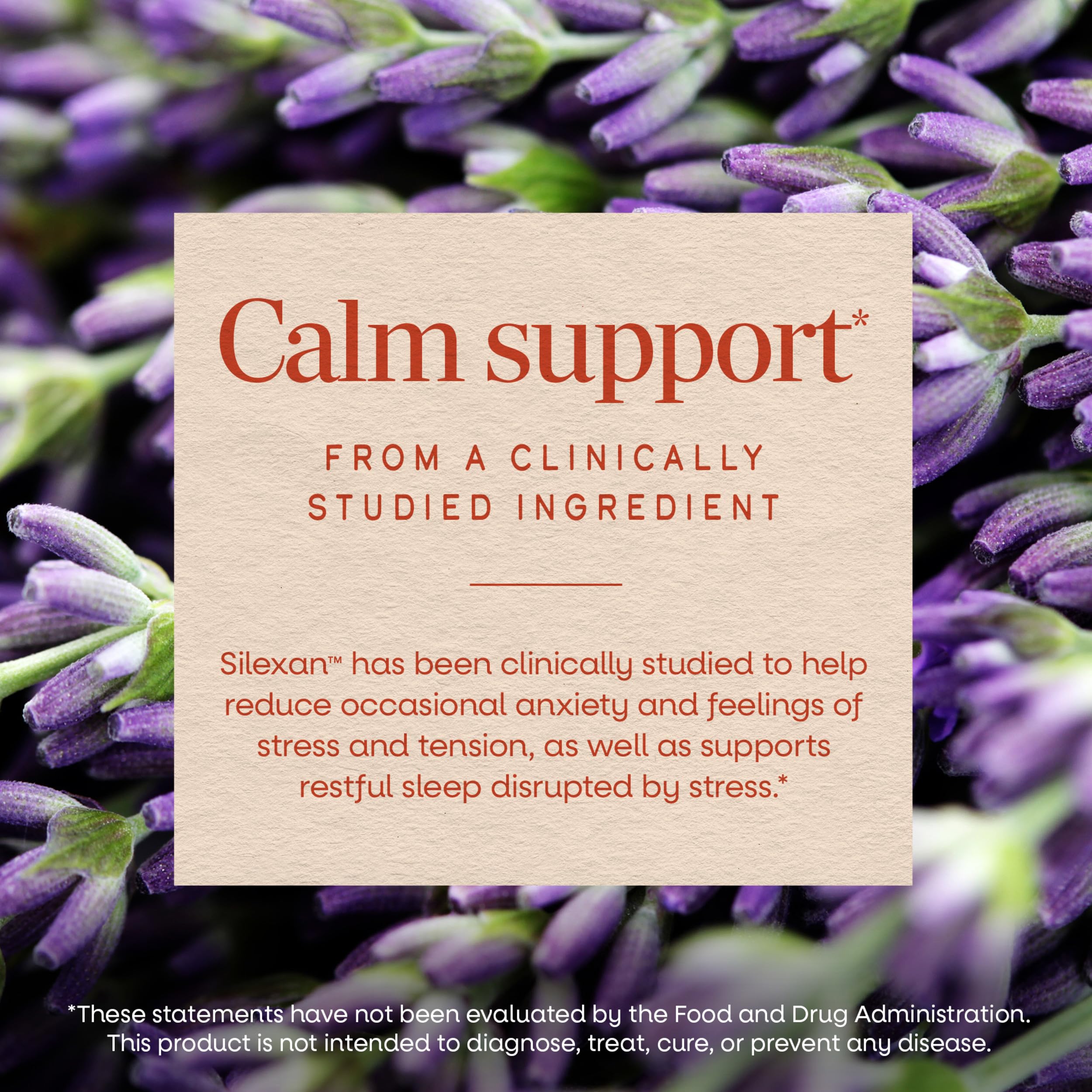 Nature's Way CalmAid Lavender Oil Softgels with softgel close-up