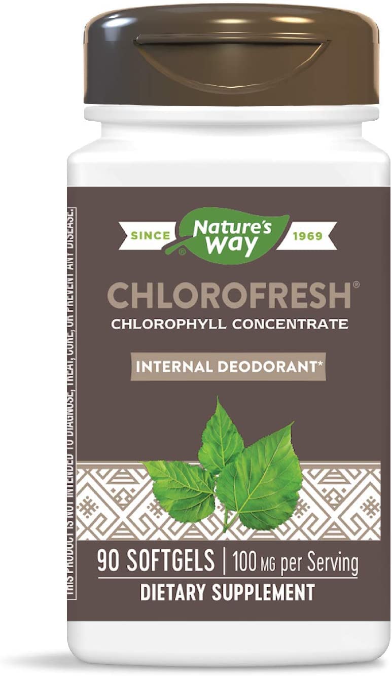 Nature's Way Chlorofresh Internal Deodorant softgels front view