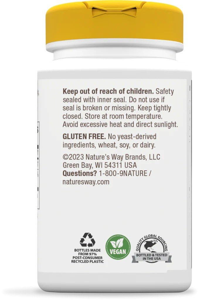 Nature's Way Choline 390g side view showing ingredients list