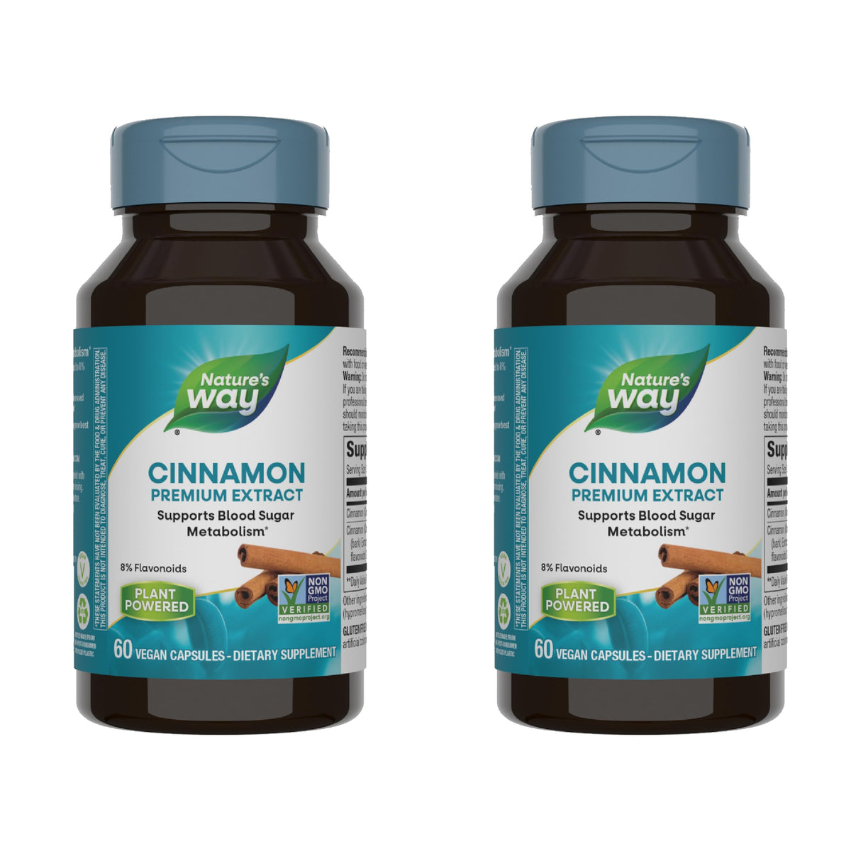 Nature's Way Cinnamon Bark Capsules bottle front view