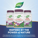 Nature's Way Complete Liver Cleanse 100g capsules in an open bottle