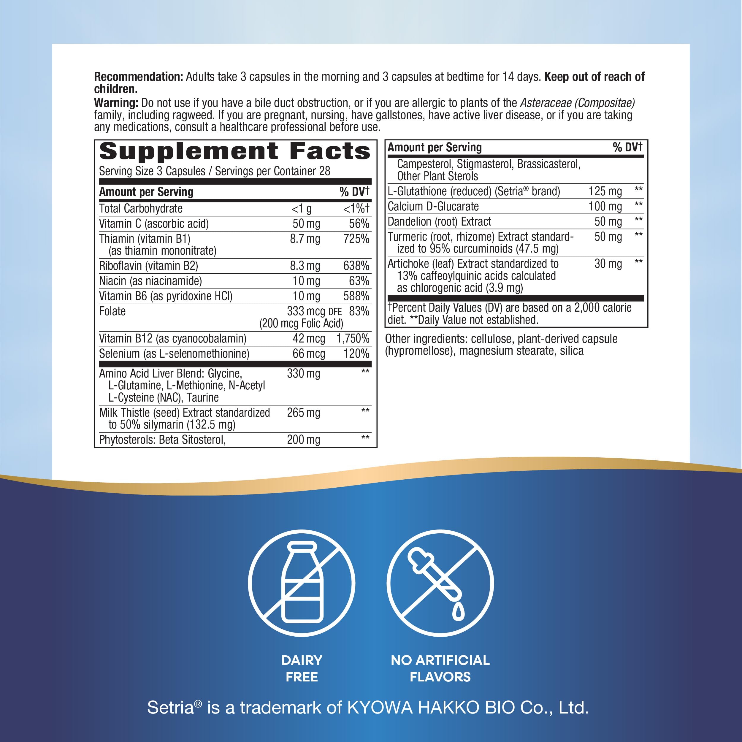 Nature's Way Complete Liver Cleanse 100g capsules on a wooden table