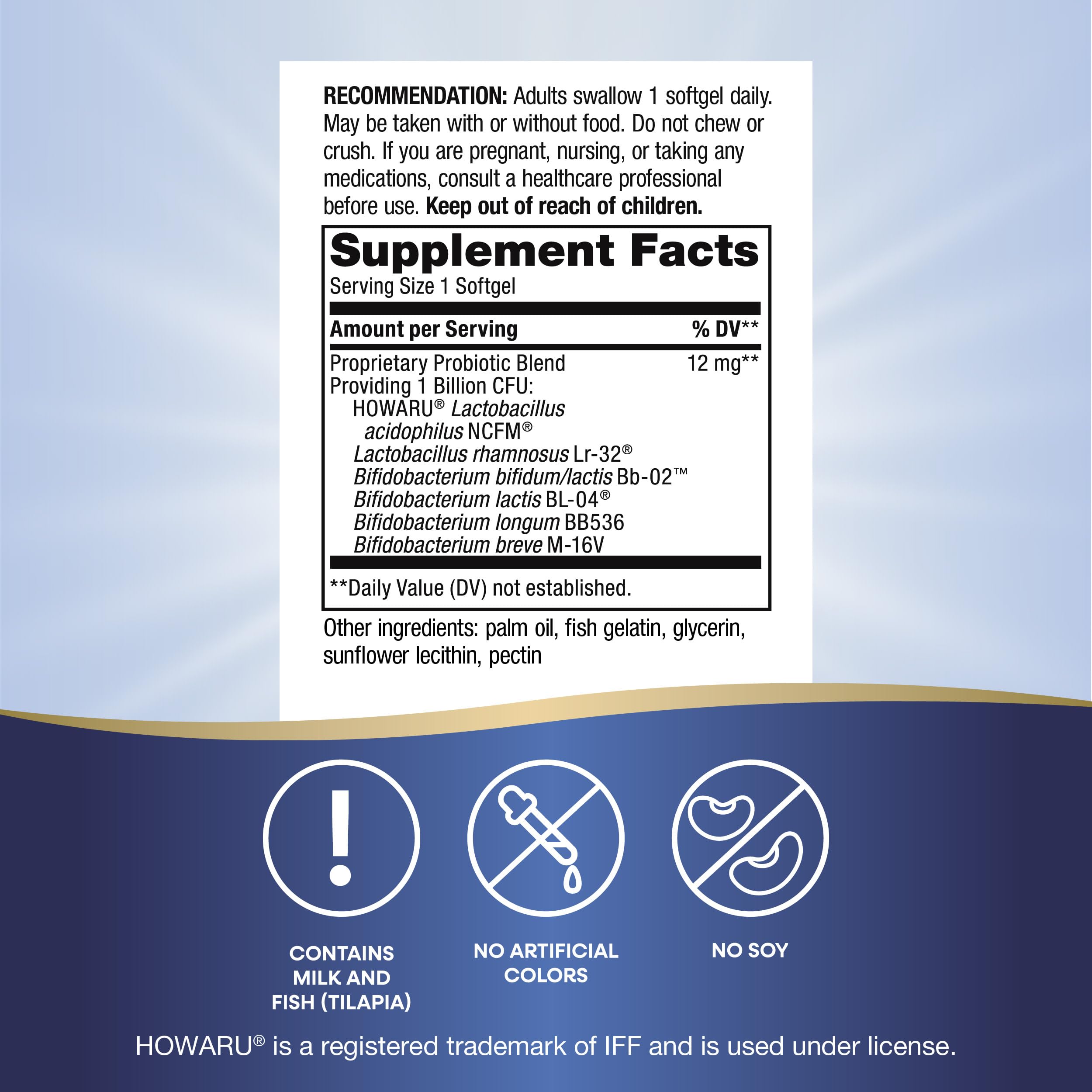 Nature's Way Complete Probiotic Pearls softgels in hand