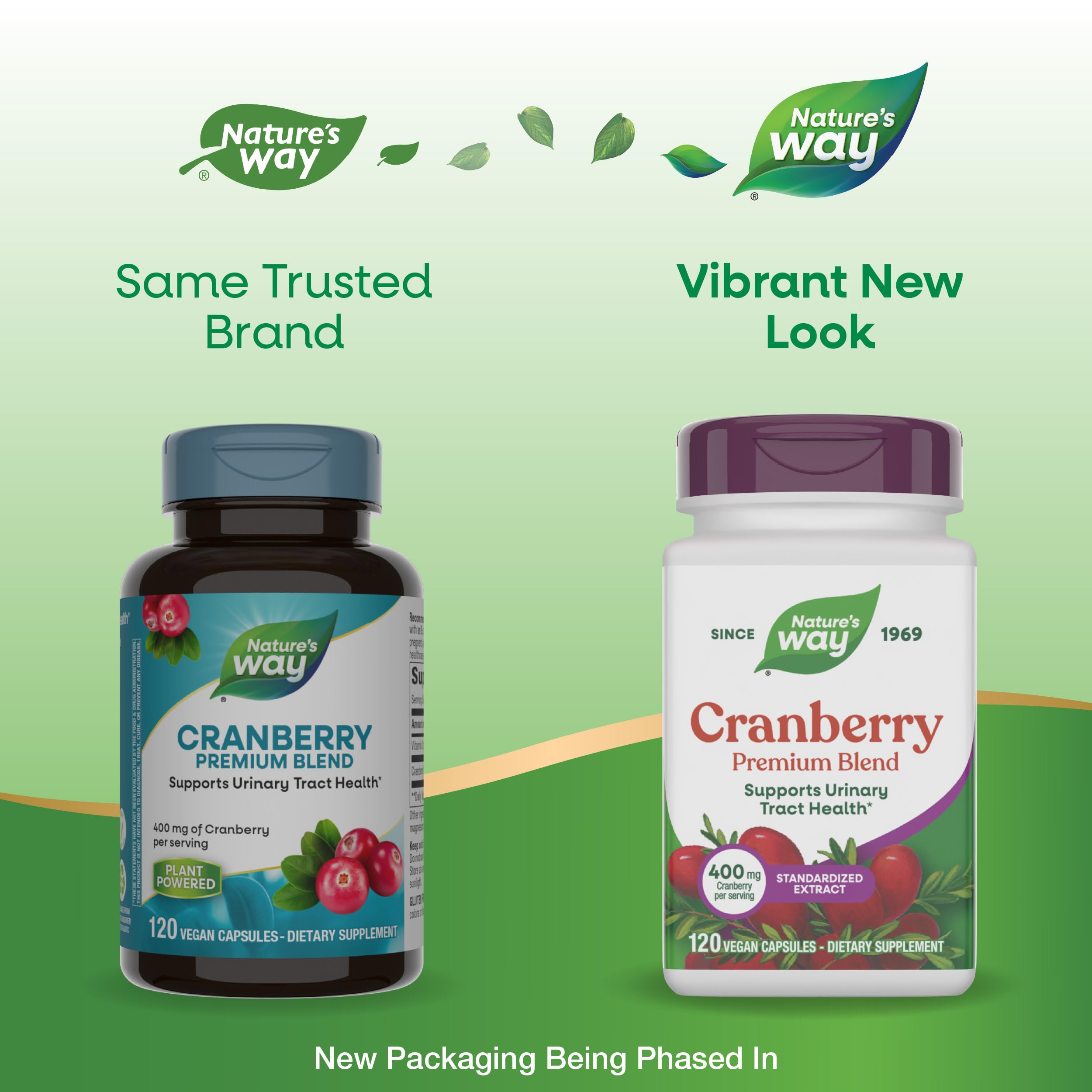 Nature's Way Cranberry Supplement capsules in a bottle