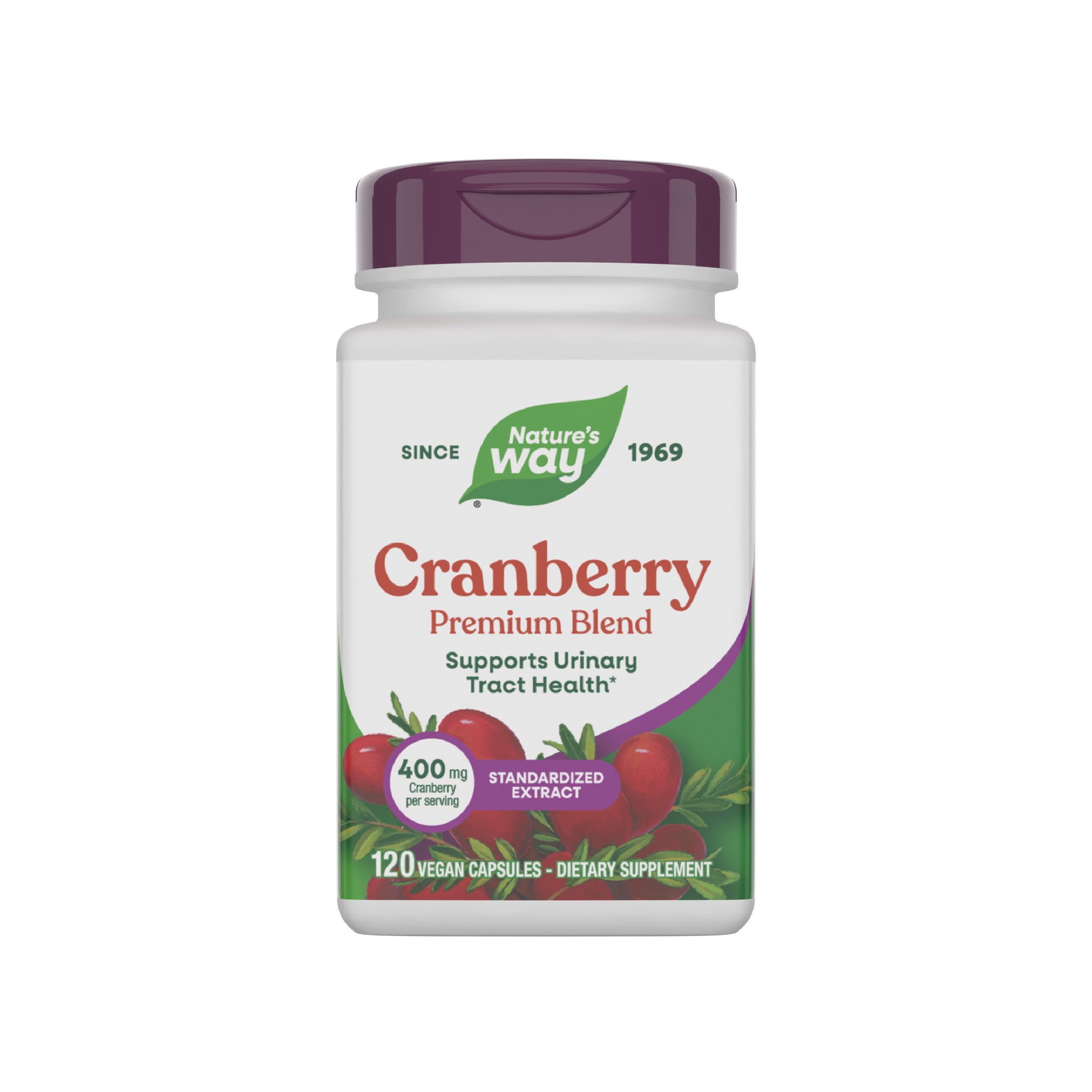Nature's Way Cranberry Supplement front view with packaging