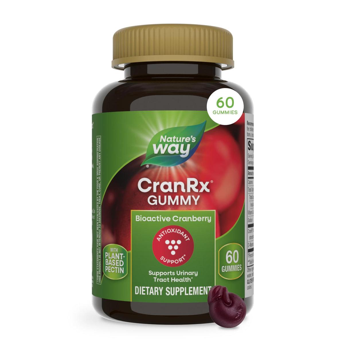 Nature's Way CranRx Cranberry Gummies front view packaging
