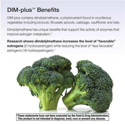 Nature's Way DIM-Plus 150g dietary supplement on a kitchen counter