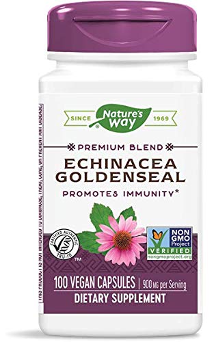 Nature's Way Echinacea Goldenseal 100 capsules front view