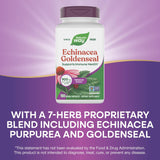 Nature's Way Echinacea Goldenseal 7 Herb Blend capsule close-up