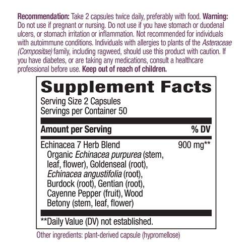 Nature's Way Echinacea Goldenseal ingredients list