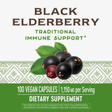 Nature's Way Elderberry capsules displayed on a table