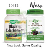 Nature's Way Elderberry capsules on a kitchen counter